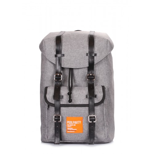Рюкзак с ремнями Hipster POOLPARTY hipster-grey серый