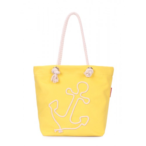 Летняя сумка с якорем POOLPARTY anchor-oxford-yellow желтая