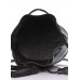 Кожаная сумочка на завязках Bucket черная