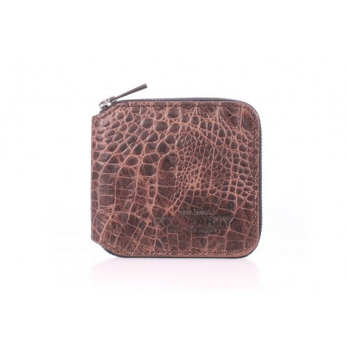 Кошелек POOLPARTY miniwallet-croco-brown коричневый