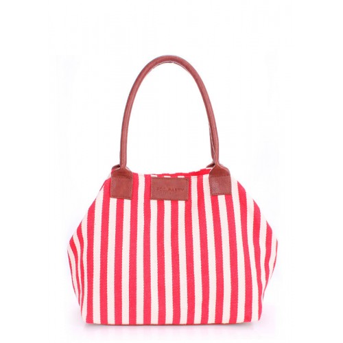 Коттоновая сумка POOLPARTY pool-navy-red