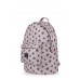 Рюкзак стеганый POOLPARTY backpack-snowflakes-grey серый