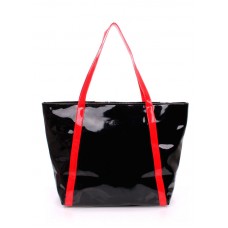 Лаковая сумка POOLPARTY pool91-black-red черная