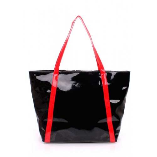 Лаковая сумка POOLPARTY pool91-black-red