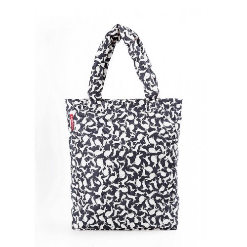 Дутая сумка POOLPARTY в зайцах pool-61-white-rabbits черная