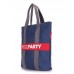 Коттоновая сумка POOLPARTY pool-82-darkblue-grey-red