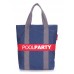 Коттоновая сумка POOLPARTY pool-82-darkblue-grey-red