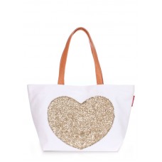 Коттоновая сумка POOLPARTY Love Tote pool-lovetote-white белая