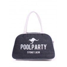Джинсова сумка-саквояж POOLPARTY pool-16-jeans синя