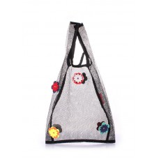 Сітчаста авоська POOLPARTY flower-mesh-tote чорна