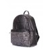 Рюкзак жіночий шкіряний POOLPARTY mini-bckpck-croco-glitter чорний
