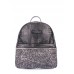 Рюкзак жіночий шкіряний POOLPARTY mini-bckpck-croco-glitter чорний