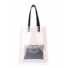 Прозрачная сумка POOLPARTY toxic-white белая