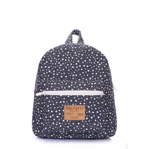 Рюкзак жіночий POOLPARTY xs-bckpck-denim-stars синій