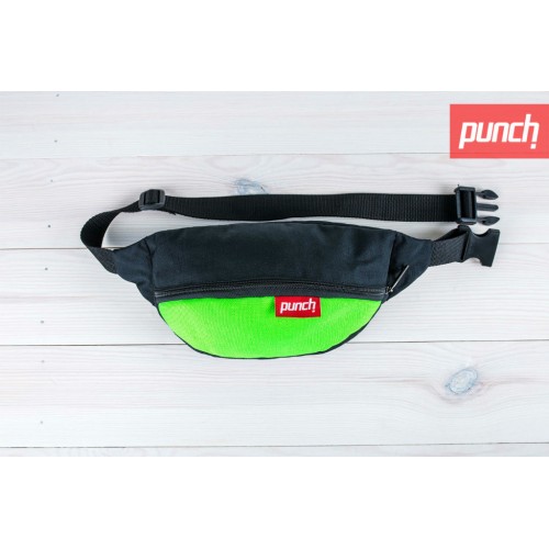 Поясна сумка Punch Black Acid Green зелена