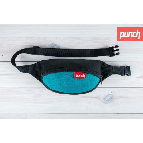 Поясна сумка Punch Black Green  зелена з чорним