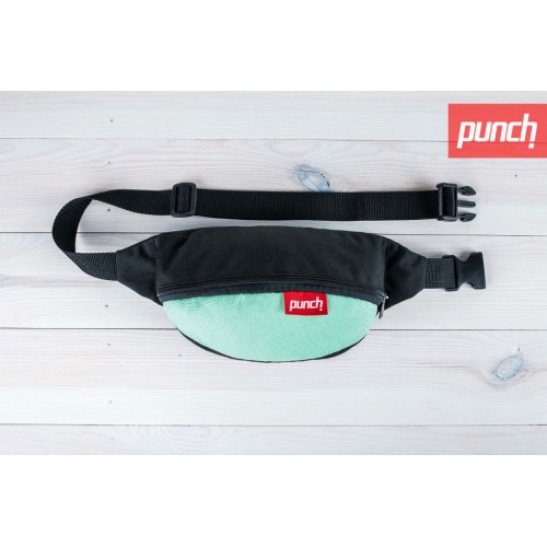 Поясна сумка Punch Black Mint ментолова з чорним