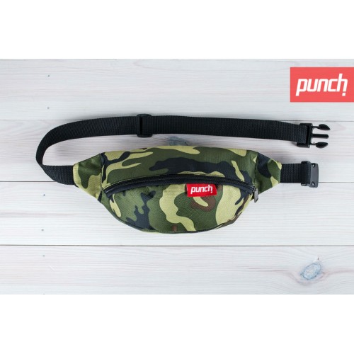 Поясна сумка Punch Camo зелена камуфляжна