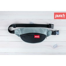 Поясна сумка Punch Grey Black чорна з сірим