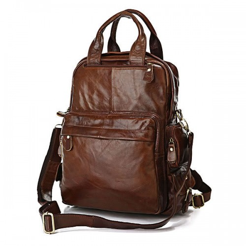 Сумка-рюкзак TIDING BAG 7007C коричневая