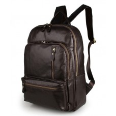 Мужской кожаный рюкзак TIDING BAG 7313Q коричневый
