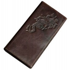 Кожаное портмоне TIDING BAG 87038C коричневое