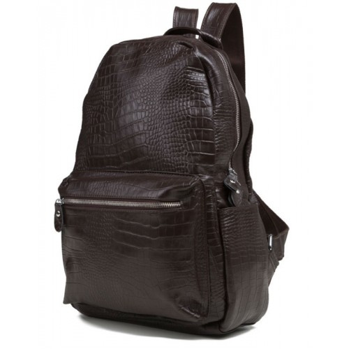 Рюкзак кожаный TIDING BAG t3123C коричневый