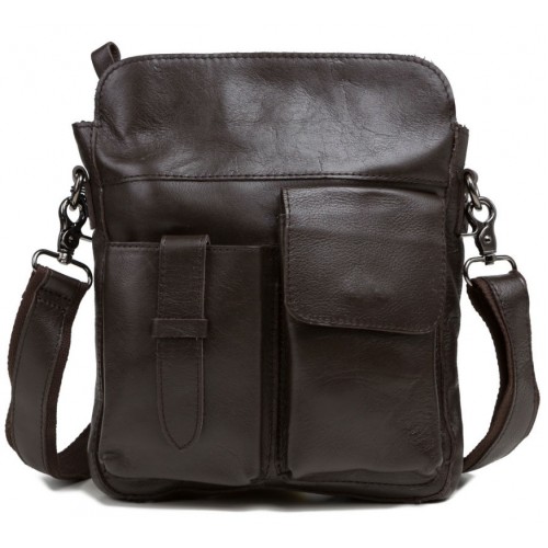 Мужская сумка через плечо TIDING BAG 8501C коричневая