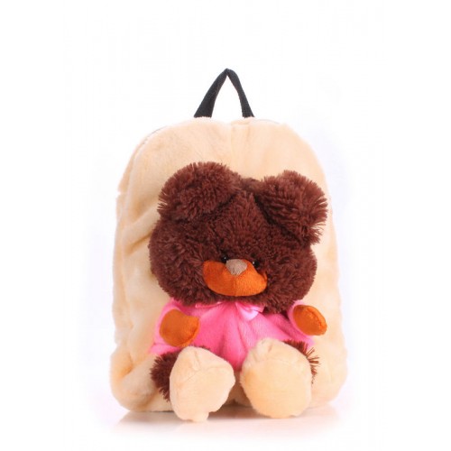 Дитячий рюкзак POOLPARTY kiddy-backpack-bear-peach