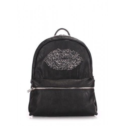 Рюкзак женский POOLPARTY mini-bckpck-lips-black