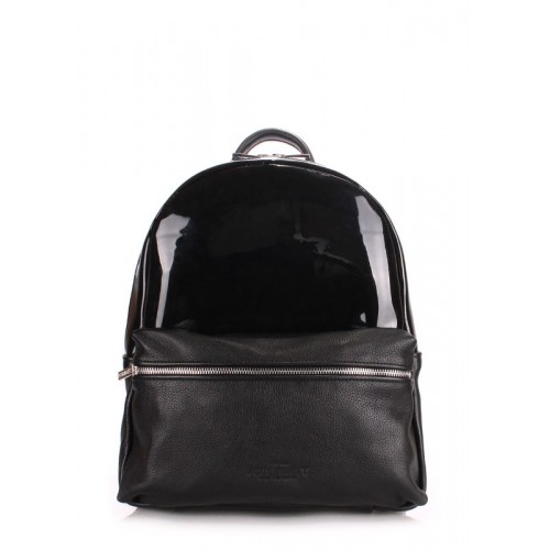 Рюкзак женский кожаный POOLPARTY mini-bckpck-transparent-black черный