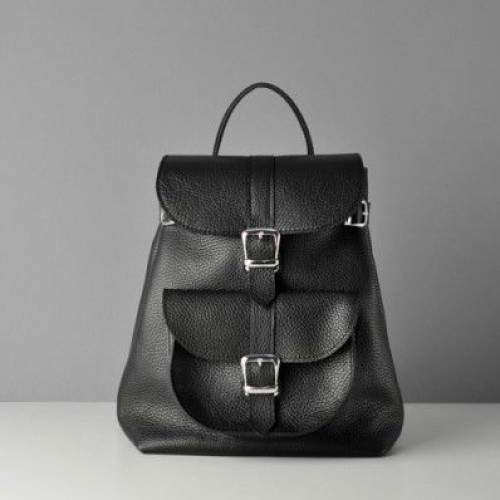Жіночий шкіряний рюкзак Classik Black чорний