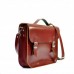 Женская кожаная сумка College satchel красная