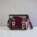 Женский кожаный клатч Satchel Mini Gloss бордовый