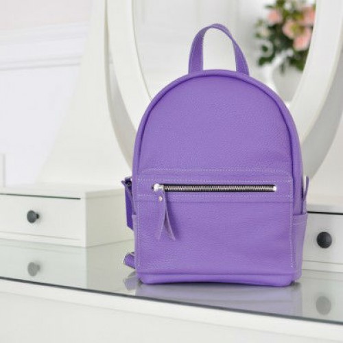 Женский кожаный рюкзак Sport Purple фиолетовый