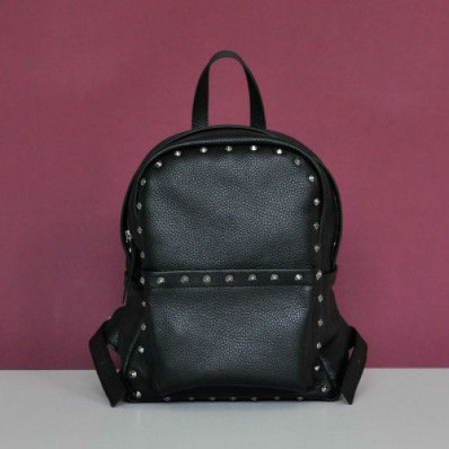Женский кожаный рюкзак Carbon-S Rock чёрный