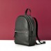 Женский кожаный рюкзак Sport Black чёрный