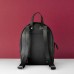 Женский кожаный рюкзак Sport Black чёрный