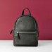 Женский кожаный рюкзак Sport Black чёрный