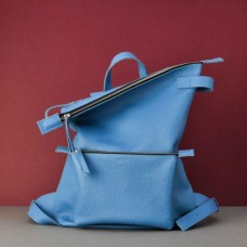 Жіночий шкіряний рюкзак Voyager Blue блакитний