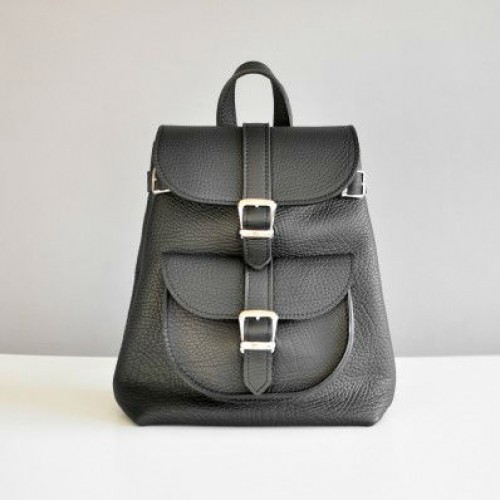 Жіночий шкіряний рюкзак Classik Black Elephant чорний