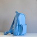 Жіночий шкіряний рюкзак Carbon Sky Soft Back блакитний