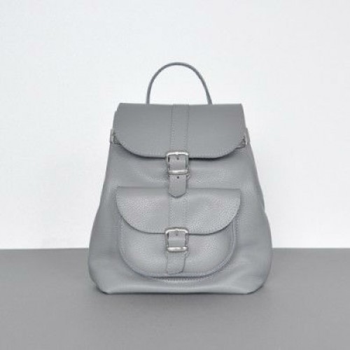 Женский кожаный рюкзак Classik Grey серый