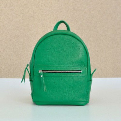Женский кожаный рюкзак Sport Green зеленый