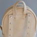 Жіночий шкіряний рюкзак Sport Nude straps with spikes бежевий