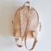 Жіночий шкіряний рюкзак Sport Nude straps with spikes бежевий
