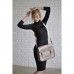 Женская кожаная сумка College satchel бежевая