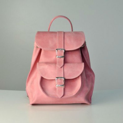 Жіночий шкіряний рюкзак Tulip Bubblegum рожевий