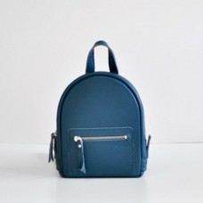 Женский кожаный рюкзак Baby Sport Emerald синий