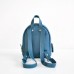 Женский кожаный рюкзак Baby Sport Emerald синий